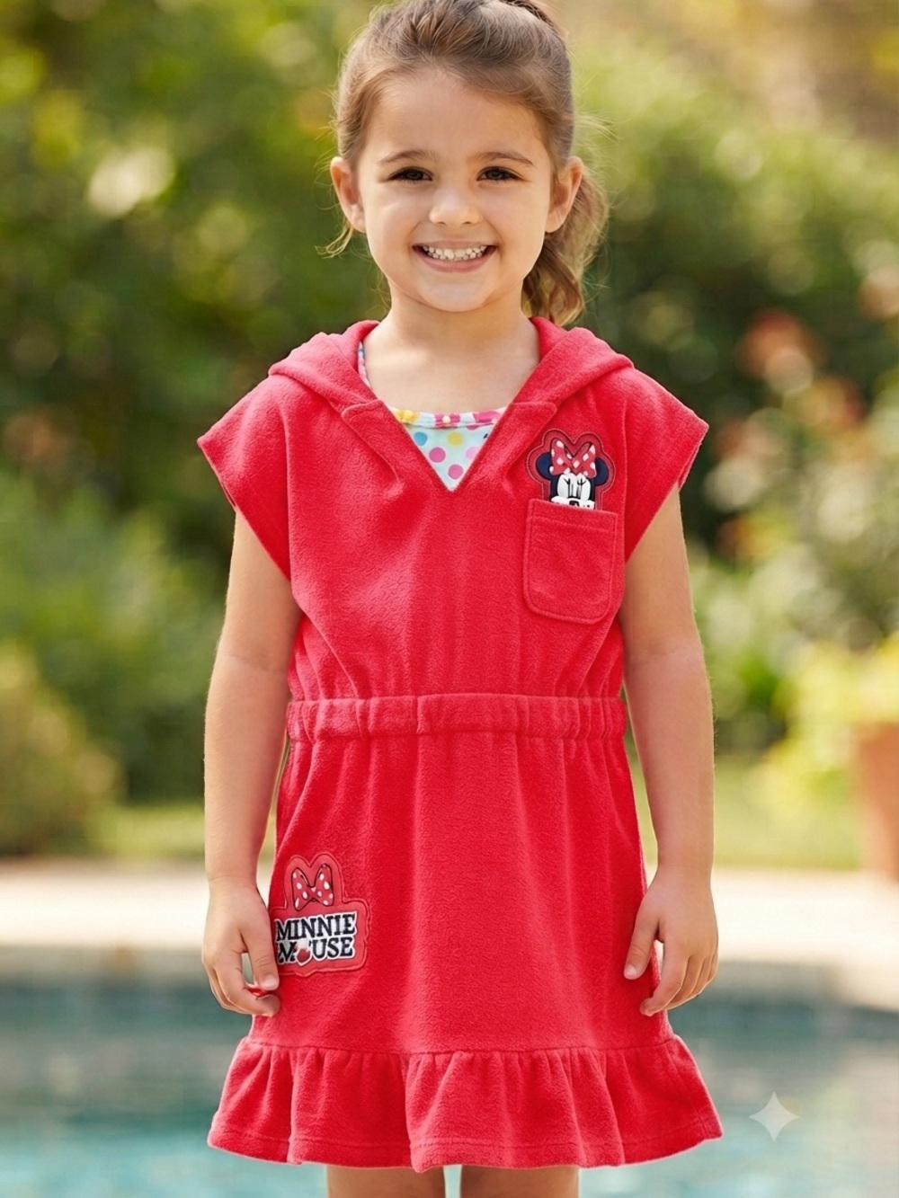 Disney Minnie Mouse Hooded Terry Dress and Matching Swimsuit